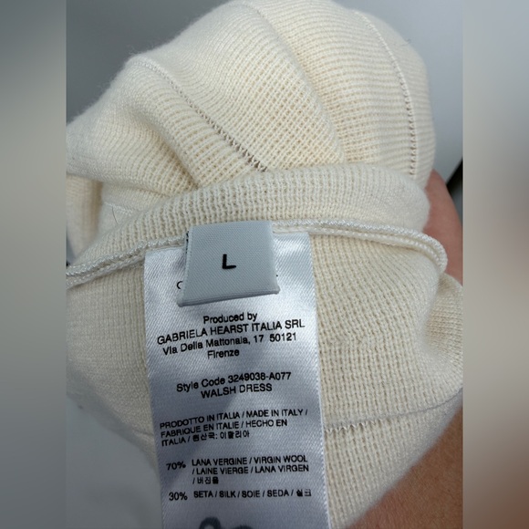 Gabriela Hearst Ivory Ribbed Knit Virgin Wool Silk Maxi Dress NWT - Picture 12 of 12